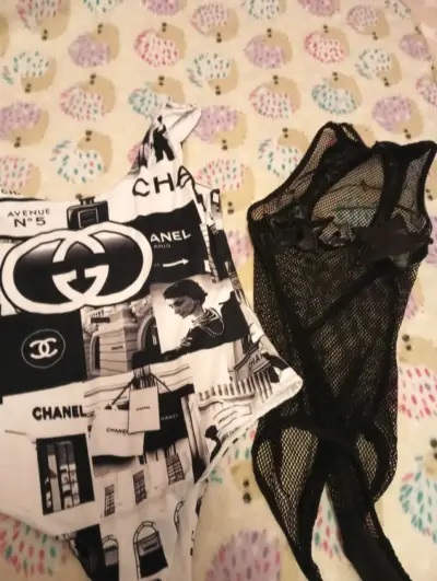 Bodysuit estampado blanco y negro - miniatura 1