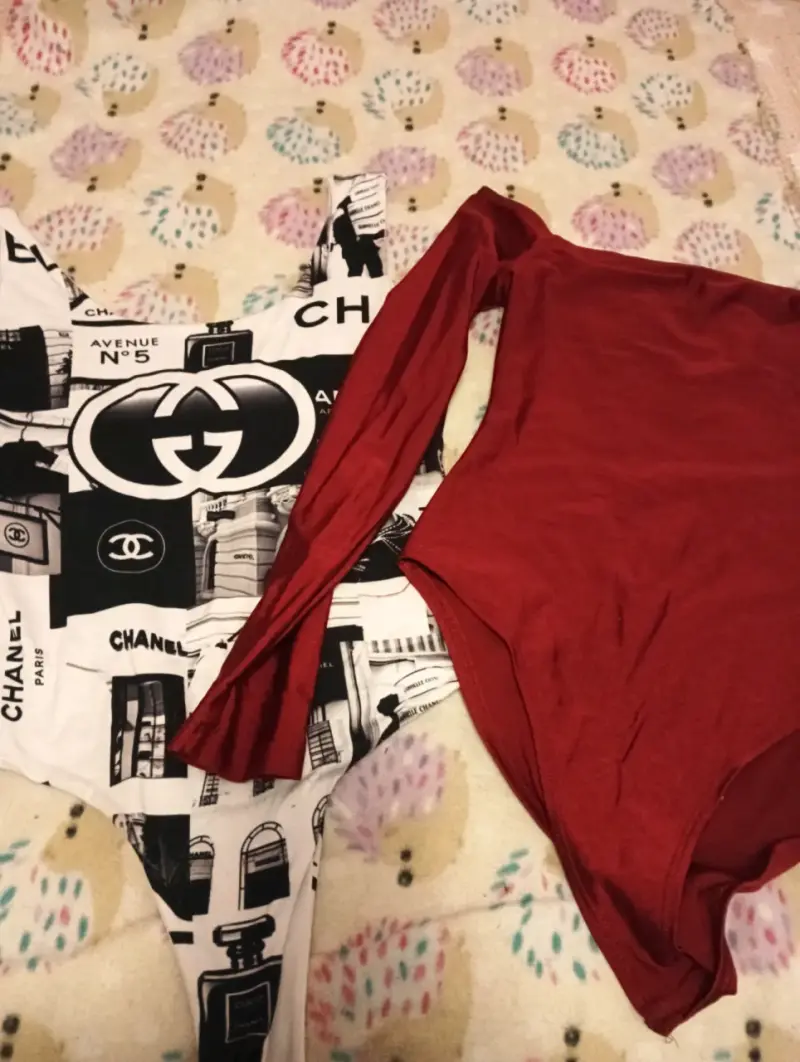 Bodysuit estampado blanco y negro - 2