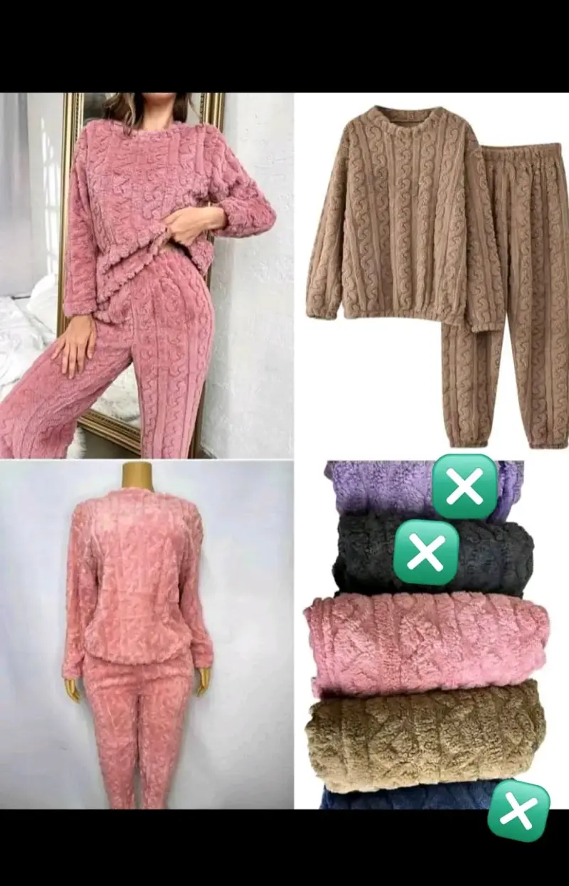 Conjunto de pijama peludo