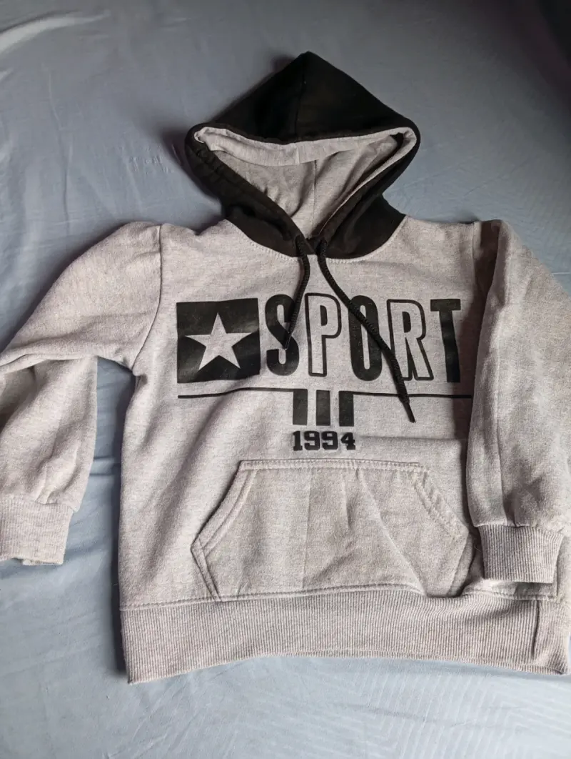 Polerón felpudo con capucha,talla 4 - 7