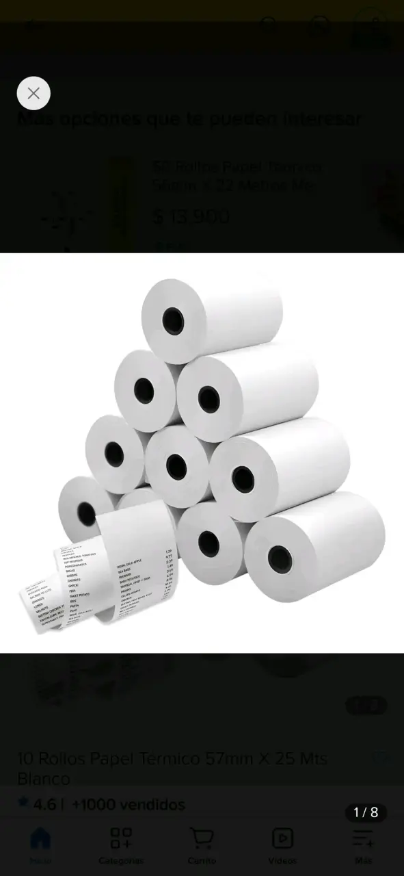 164 Rollos de papel térmico - 1