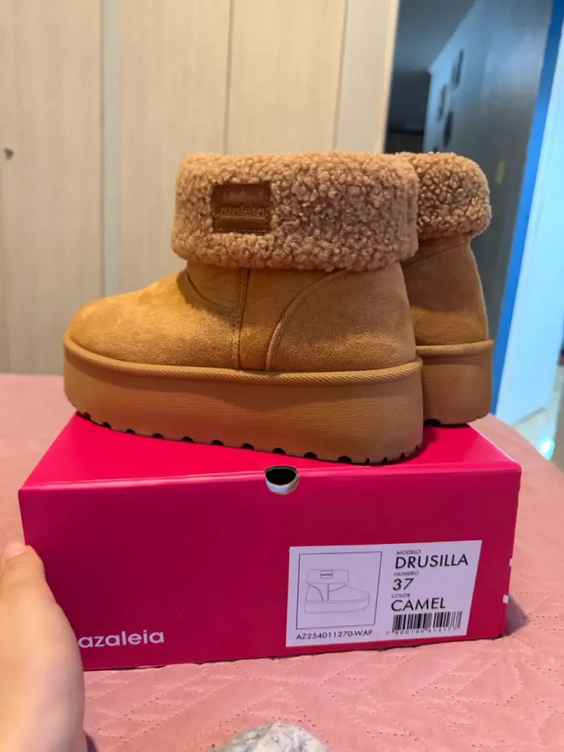 Botín Azaleia Mujer Camel - 4