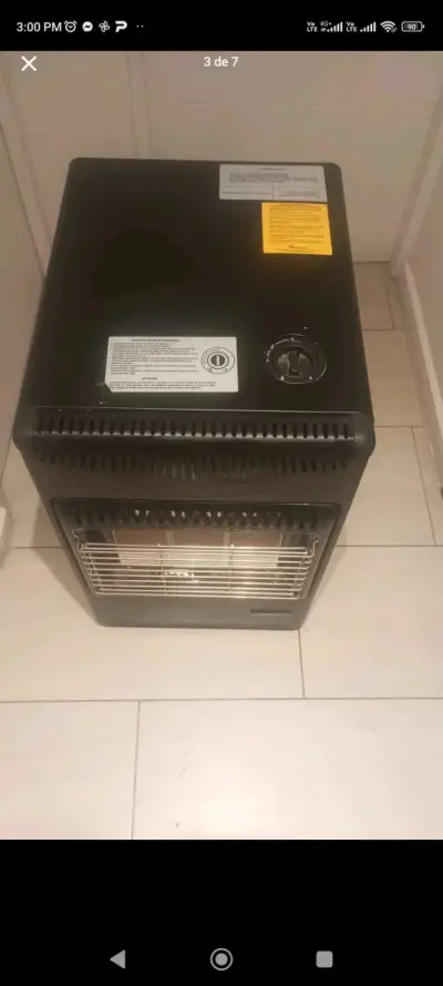 Estufa a gas Kendal negra - miniatura 4