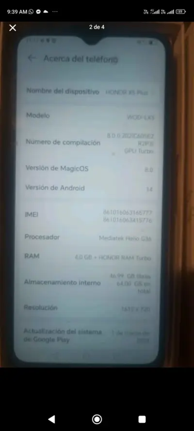 Honor X5 Plus en caja - miniatura 2