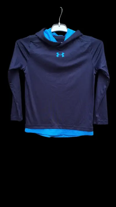 Polera deportiva azul con capucha - miniatura 1