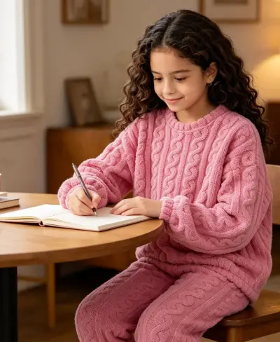 Conjunto Rosa Tejido Infantil talla 6 - miniatura 1