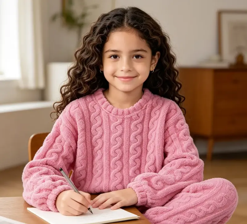 Conjunto Rosa Tejido Infantil talla 6 - 2