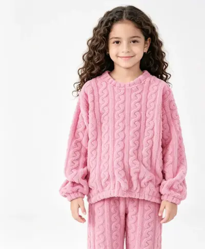 Conjunto Rosa Tejido Infantil talla 6 - miniatura 3