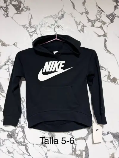Polerón negro con capucha Nike - miniatura 1