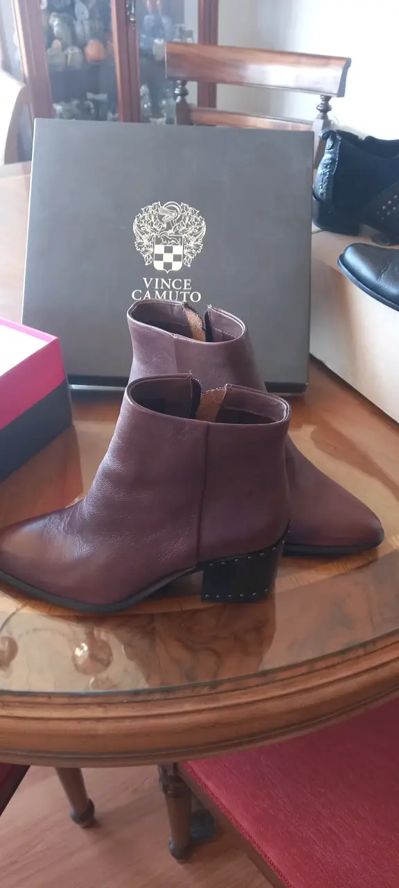 Botines de cuero marrón Vince Camuto - 4