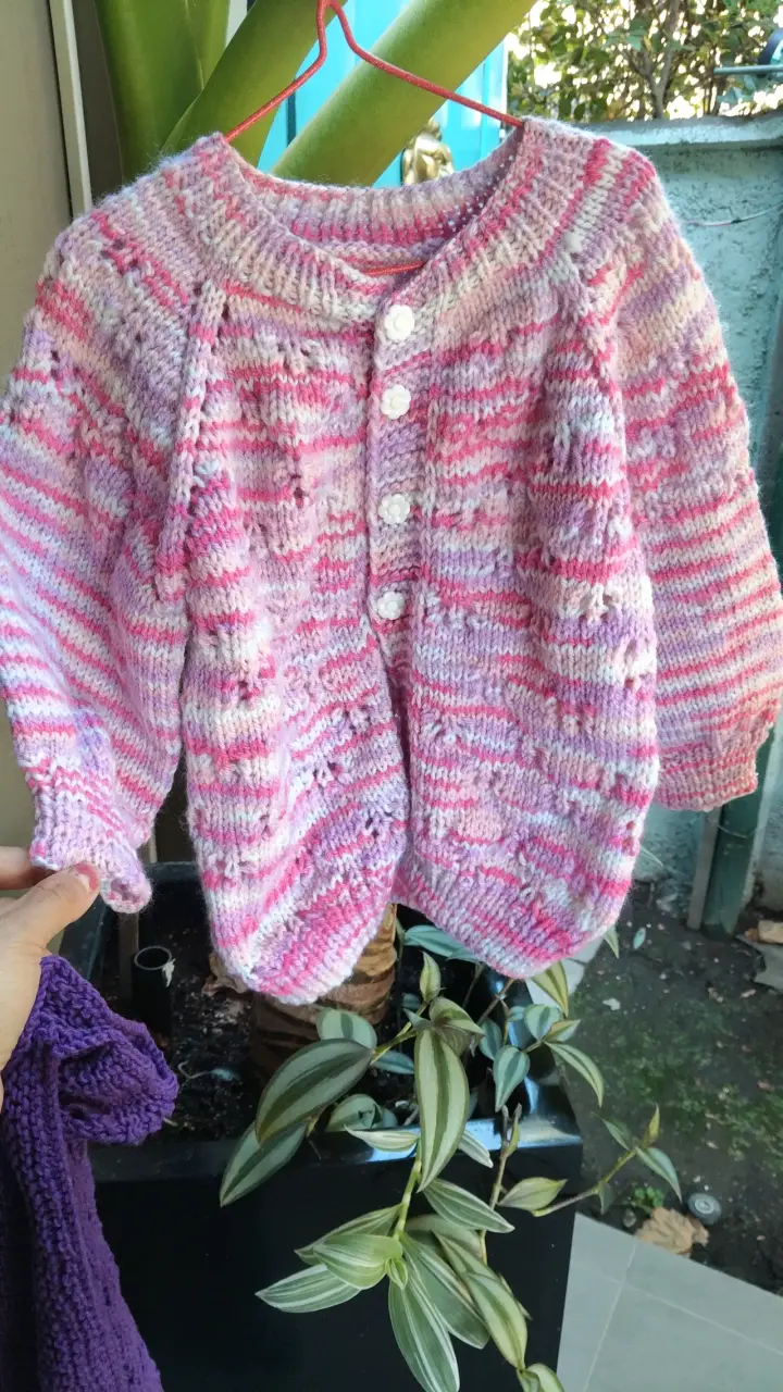 Chaleco tejido multicolor niña - 5