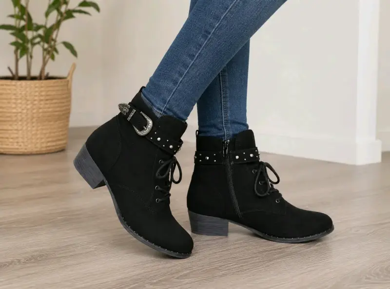 Botines negros con tachuelas - 3