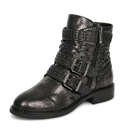 Botines metálicos con hebillas - miniatura 1