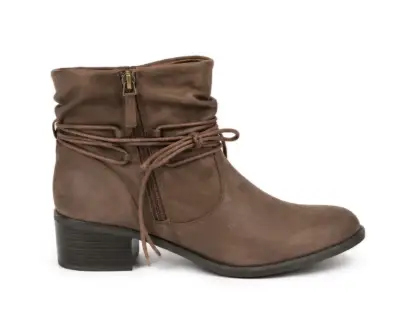 Botas cortas marrones con cierre - miniatura 1