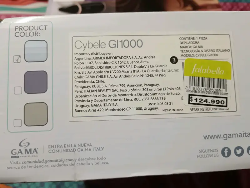 Depiladora GAMA Cybele GI1000 - 2