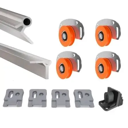 Kit Carro Rueda Closet Mueble + Rieles Sup / Inf - 1