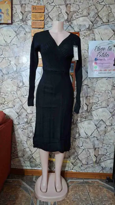 Vestido de lanilla colores varios elasticado - miniatura 2