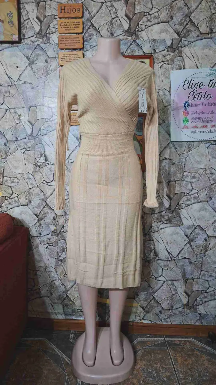 Vestido de lanilla colores varios elasticado - 4