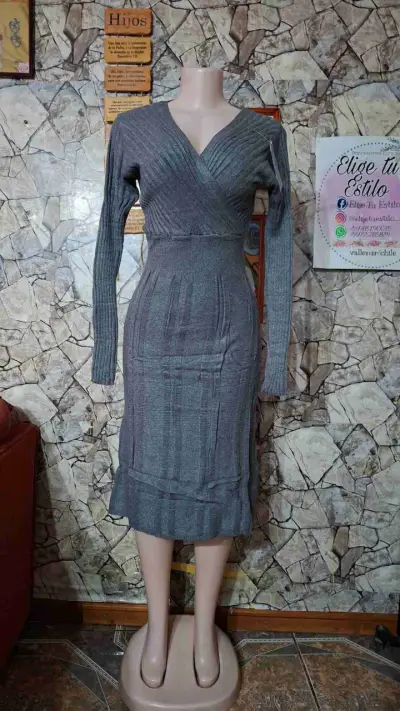 Vestido de lanilla colores varios elasticado - miniatura 6