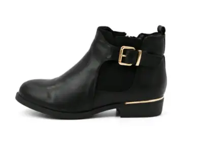 Botines negros de mujer con hebilla - miniatura 1