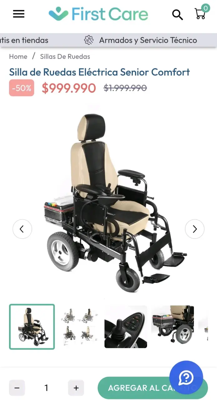 Silla de Ruedas Elect. First Care Senior Comfort - 2