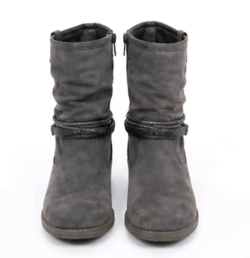 Botines grises de gamuza - 3