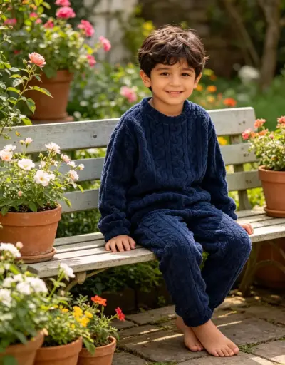 Pijama azul niño invierno talla 10 - miniatura 2