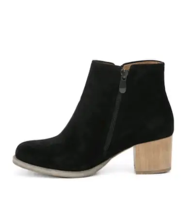 Botines negros Gamuza de tacón - miniatura 1