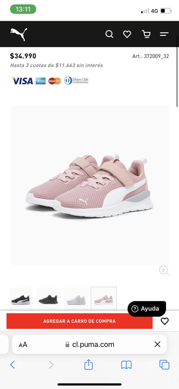 Zapatillas rosa Puma niña - 2