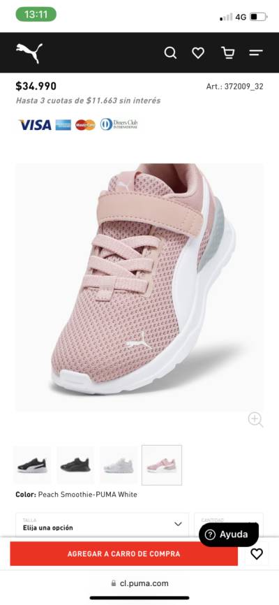 Zapatillas rosa Puma niña - miniatura 3