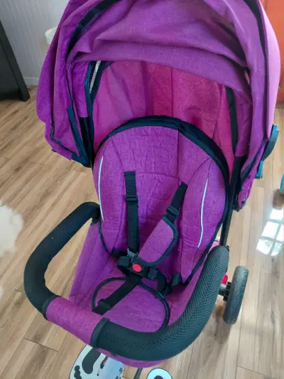 Triciclo de bebé fucsia - miniatura 2