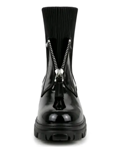 Botas negras con cierre frontal - miniatura 2