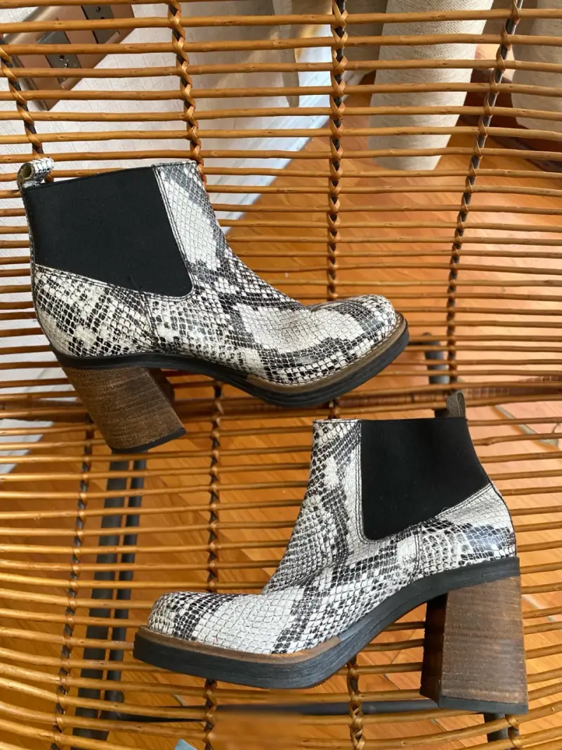Botines animal print tacón alto - 2