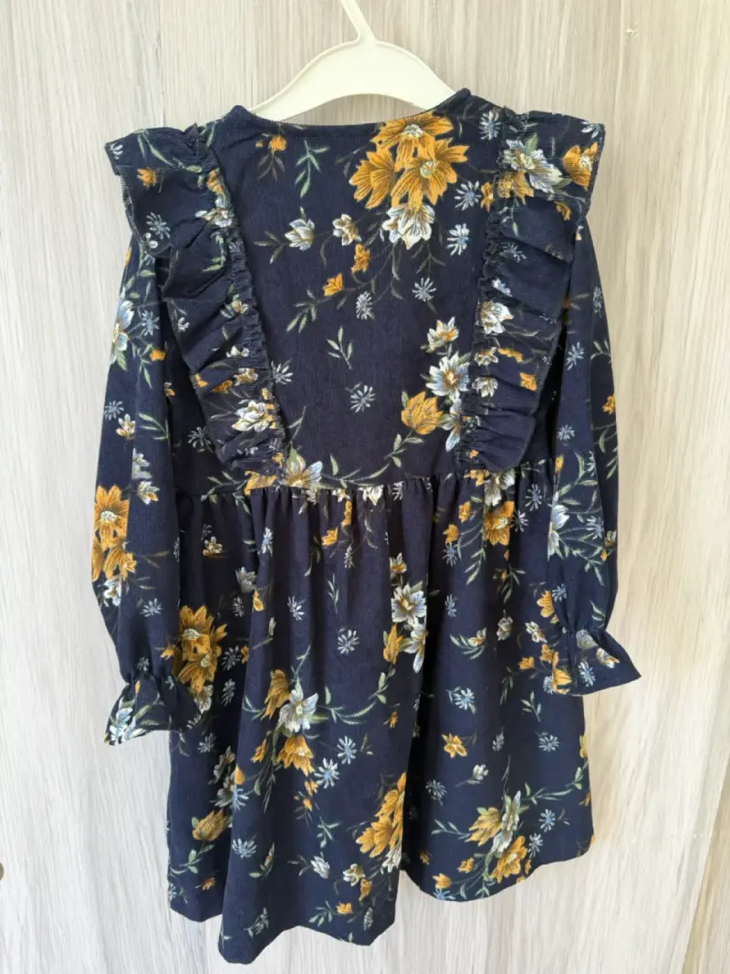 Vestido floral niña azul talla 120 - 1