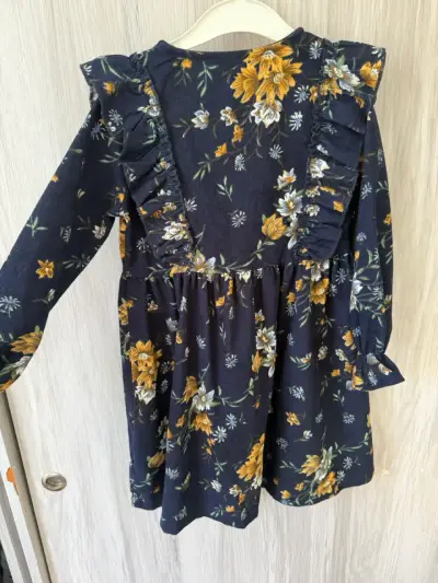 Vestido floral niña azul talla 120 - miniatura 2