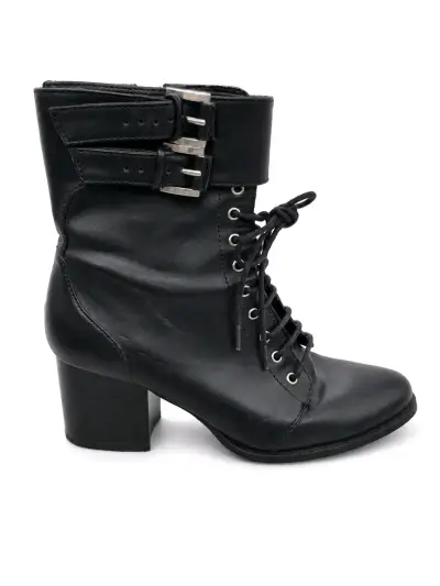 Botines negros con hebillas - miniatura 1