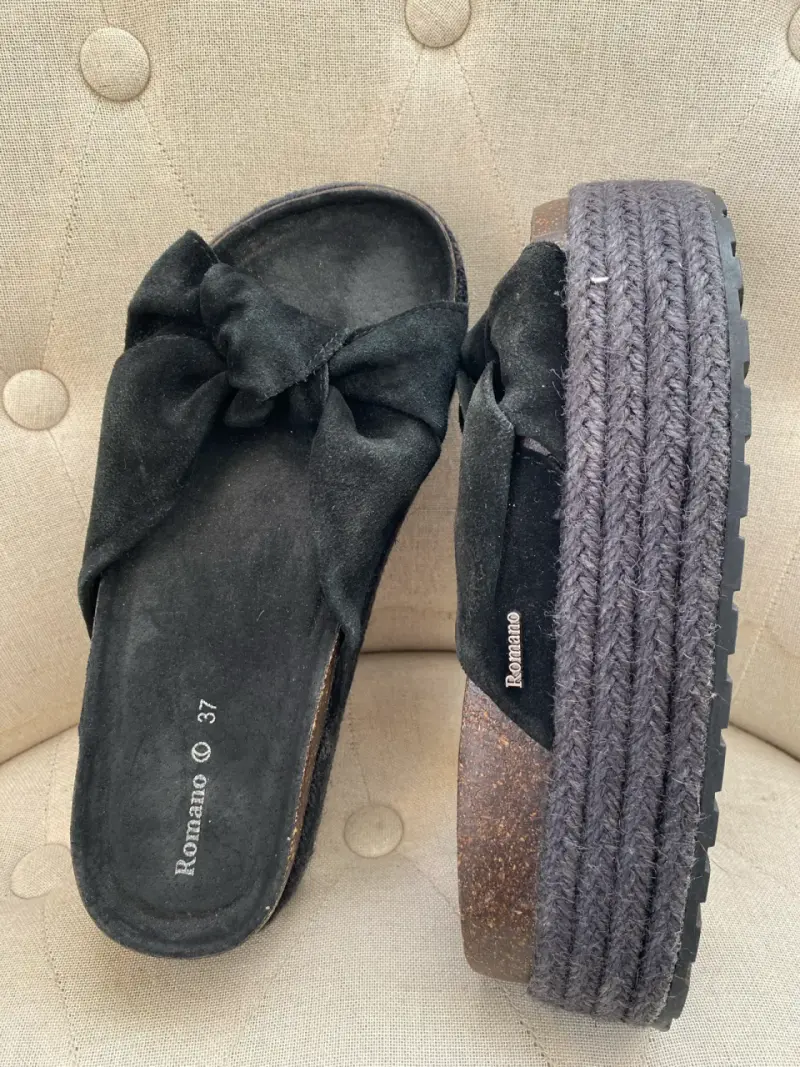 Sandalias negras con plataforma