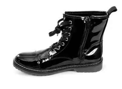 Botas negras charol con cordones - miniatura 2