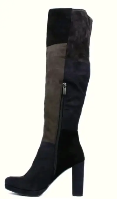 Botas altas con tacón negro - miniatura 1