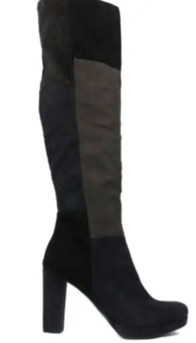 Botas altas con tacón negro - miniatura 2