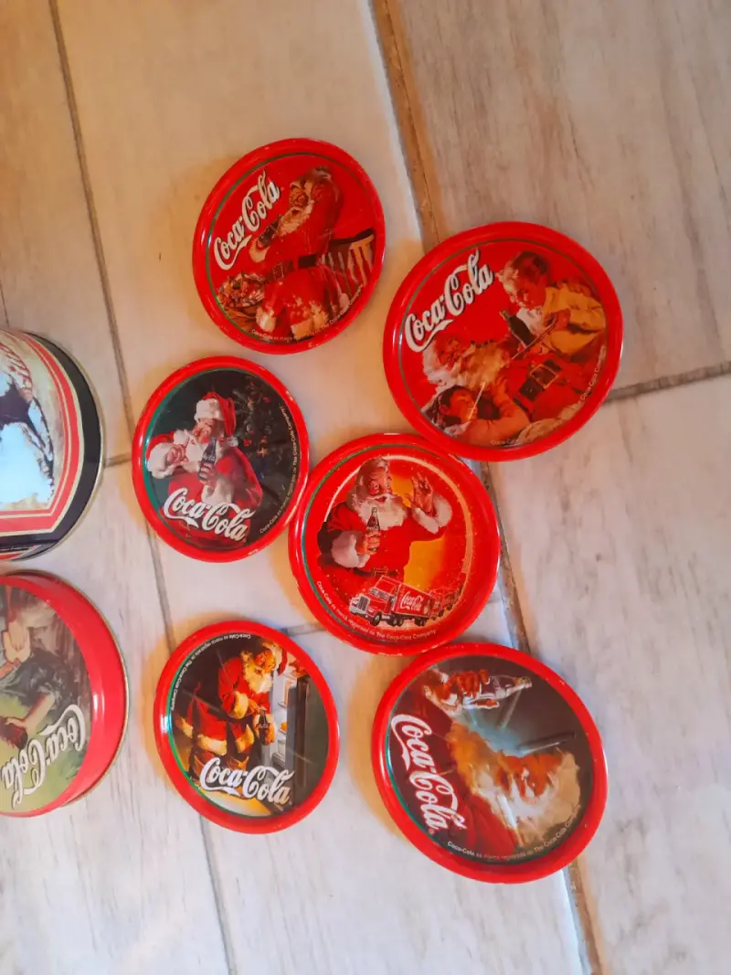 Lata Coca Cola y posavasos vintage año 1999 - 6