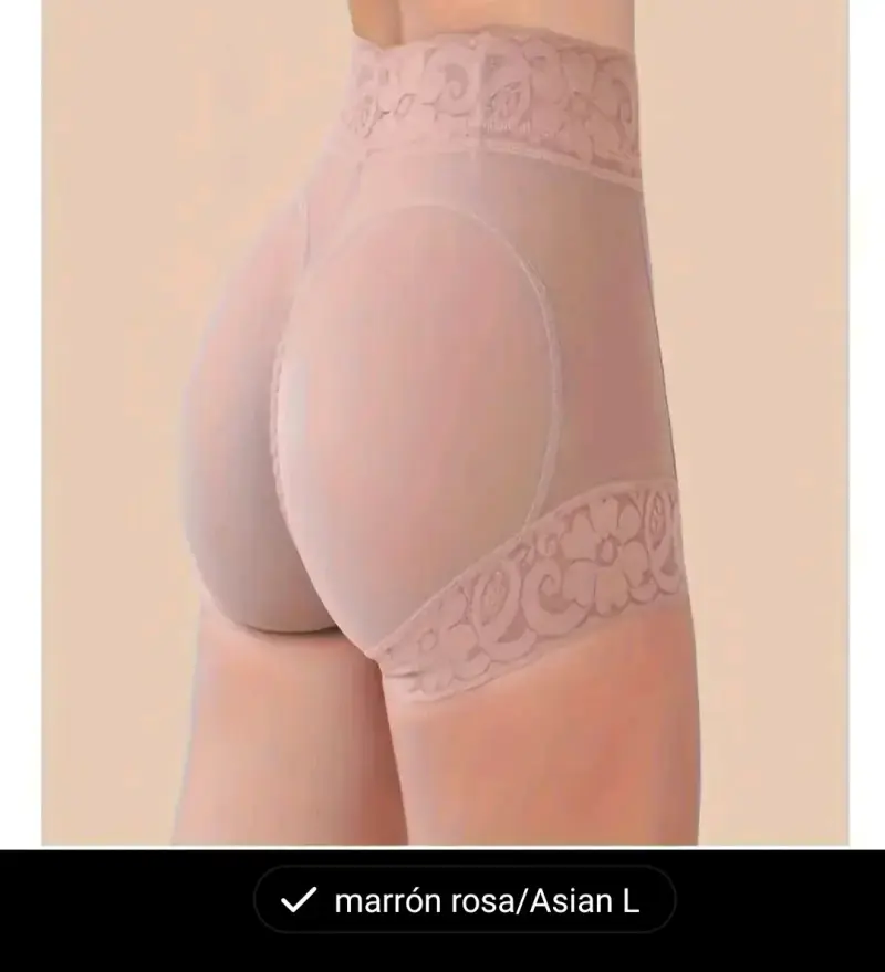 Calzón faja modeladora marrón claro talla L - 4
