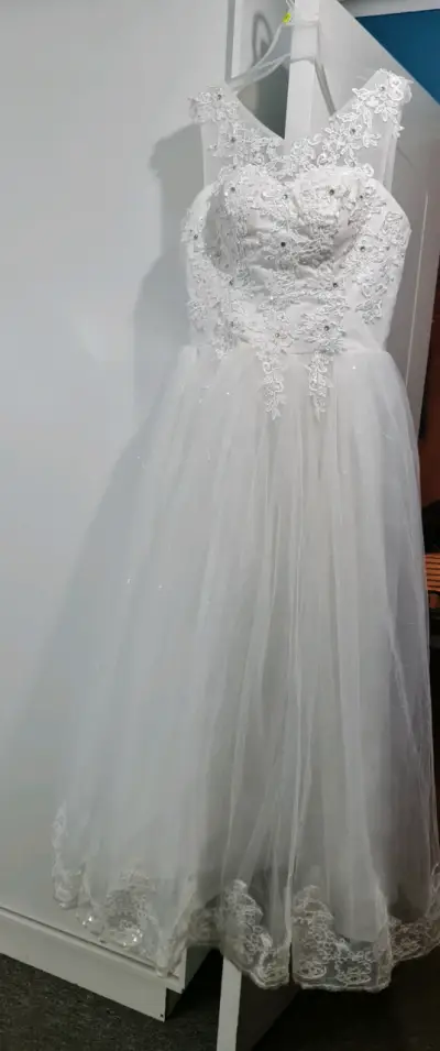 Vestido de novia encaje blanco - miniatura 2