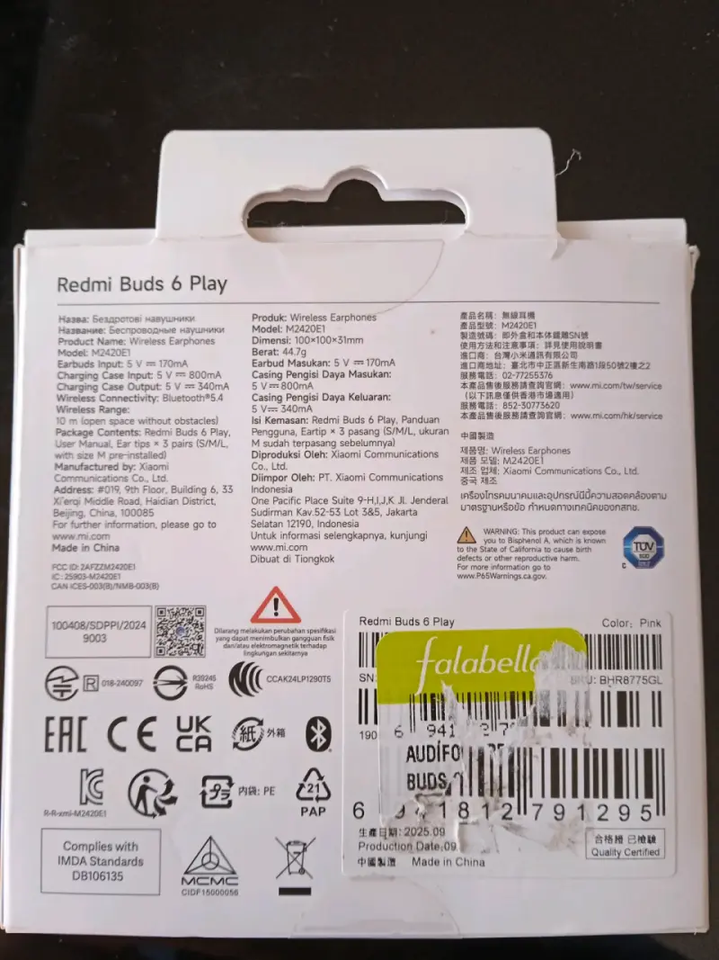 Auriculares Xiaomi Redmi Buds 6 - 3