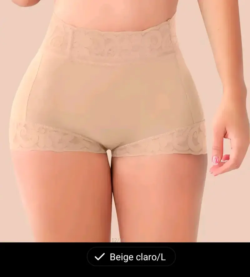 Shorts moldeadores color beige talla L - 3