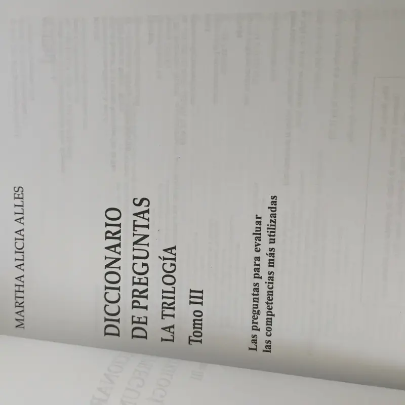Libro Diccionario de Preguntas Tomo 3 Martha Alles - 4