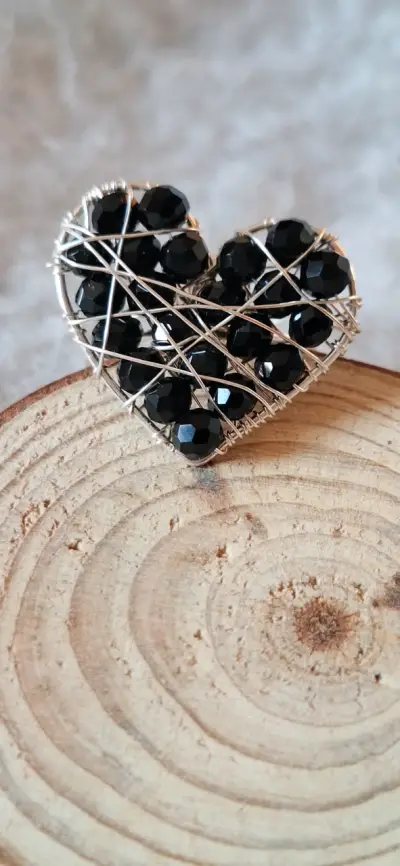✨ Anillo Corazón ajustable – Hecho a Mano ✨ - miniatura 1