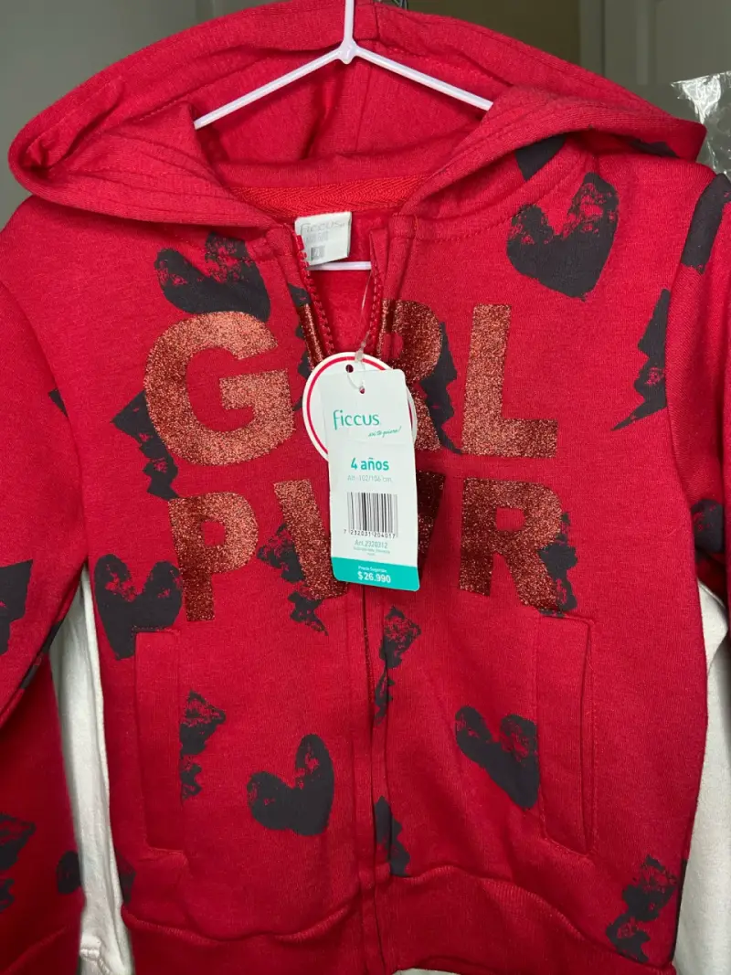 Polerón rojo niña GIRL PWR - 1