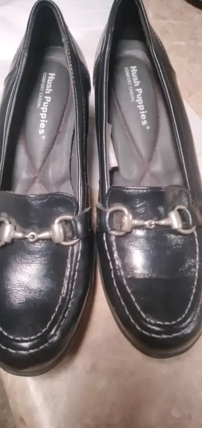 Zapatos de cuero negros Hush Puppies - miniatura 3