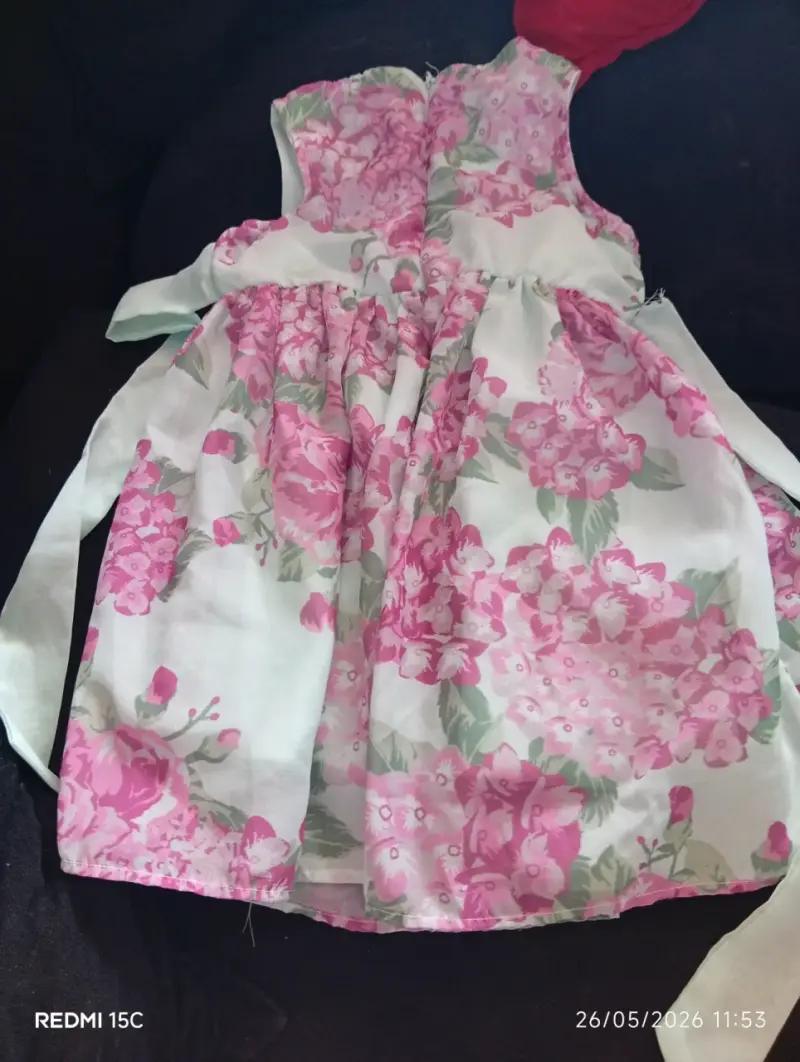 Vestido infantil floral más mangas - 2